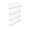 White Metal Hanging Spice Rack by Ashland&#xAE;